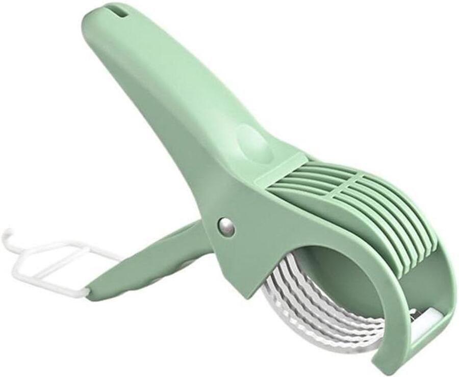 Handmatige Snijmachine Bananensnijder Groente Snijder Fruit En Groente Snijden Uniforme Plakjes 17.5 cm Groen