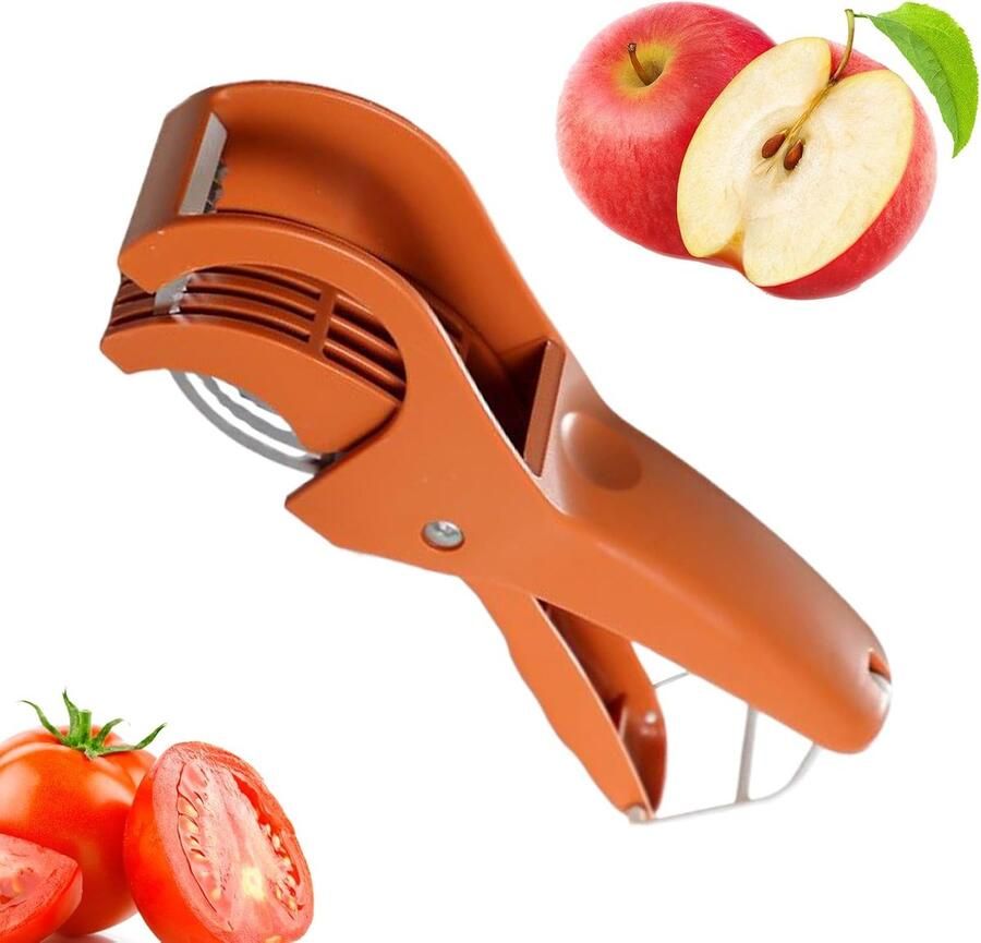 Handmatige Snijmachine Keukenhulp Komkommer Maaltijdbereiding Thuis Antislip Stabiel Snijden 18x5.7x6.2cm Oranje