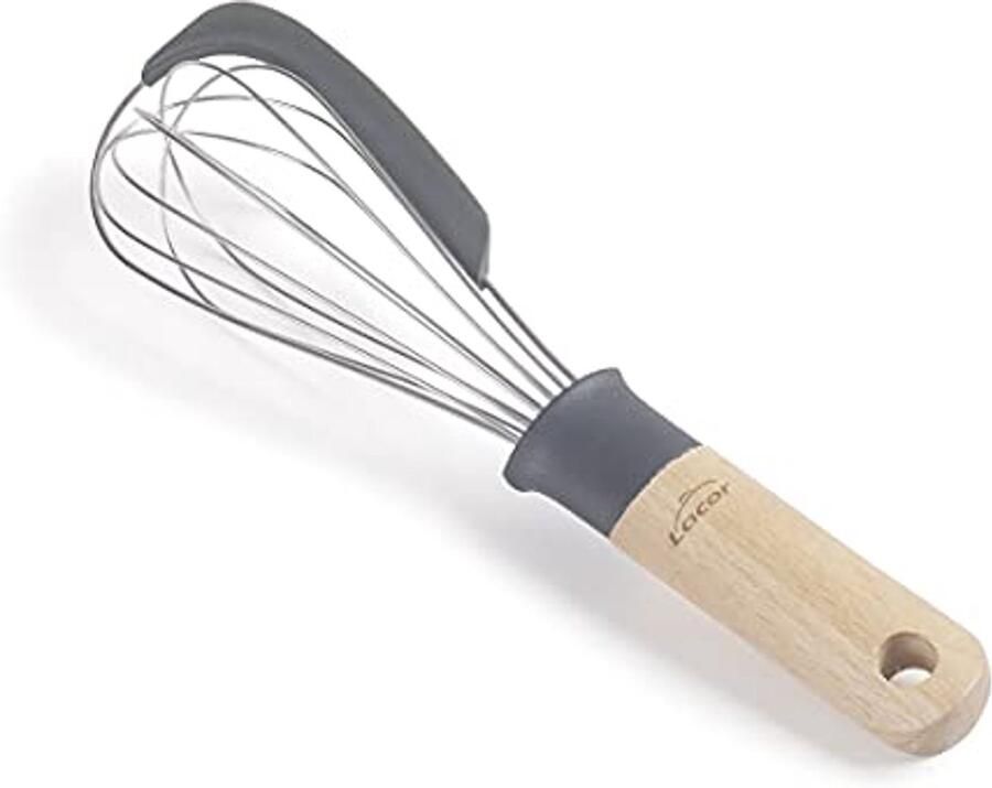 Handmatige staafmixer met siliconen schraper en beukenhouten handvat