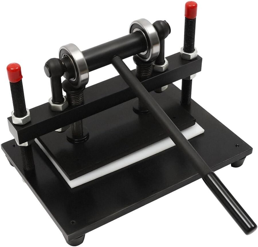 Handmatige Stansmachine Pers Snijmachine Materiaal Bewerken Stalen Constructie 360 x 270 mm Zwart