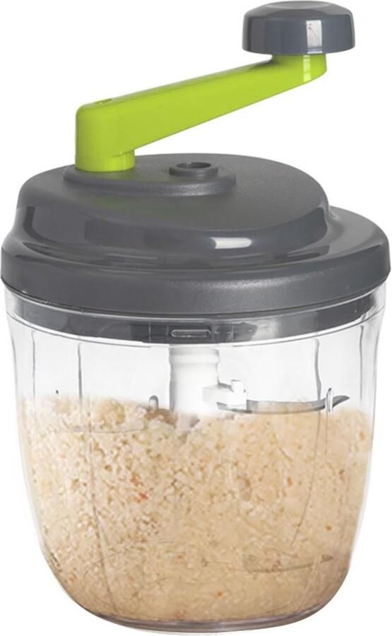 Handmatige Uienhakker Keuken Spinner Salade Maken Geluidsarme Werking 12.8x14.3cm Wit