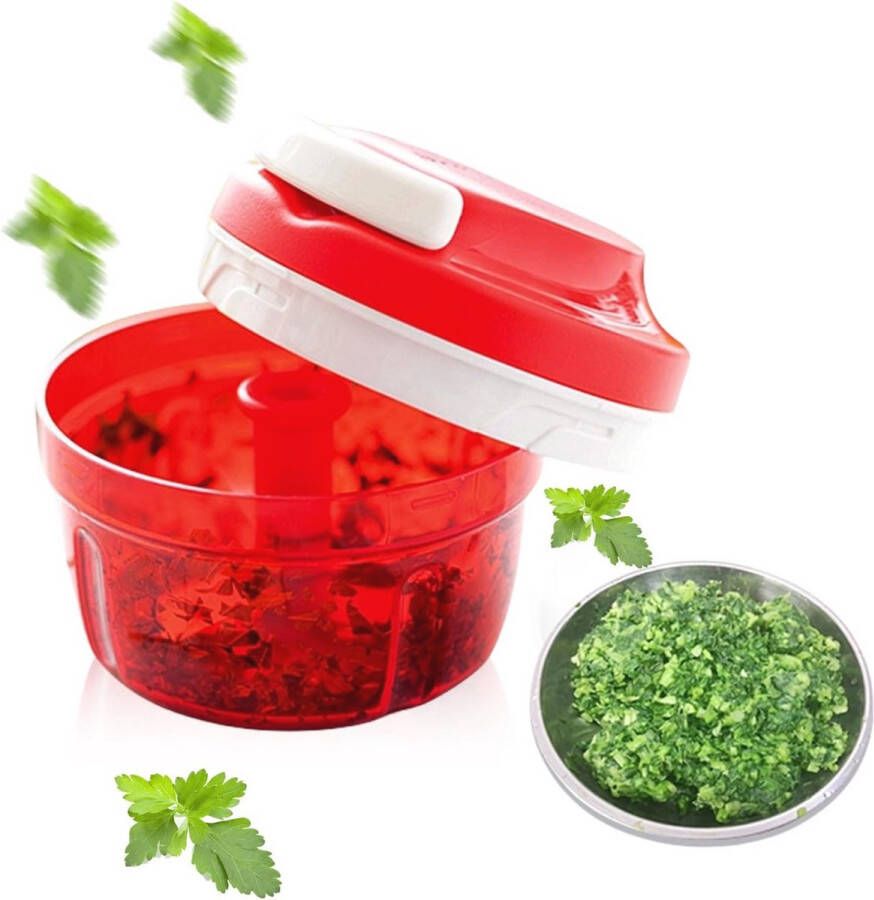 Handmatige Uiensnijder en Hakmolen 300 ml Multifunctionele Keukenaccessoire voor Groenten en Kruiden