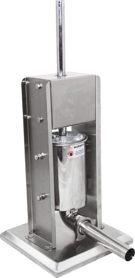 Handmatige Verticale Worstenvuller met 3 Liter Capaciteit en 5 Maten Trechters voor Keuken en Commercieel Gebruik