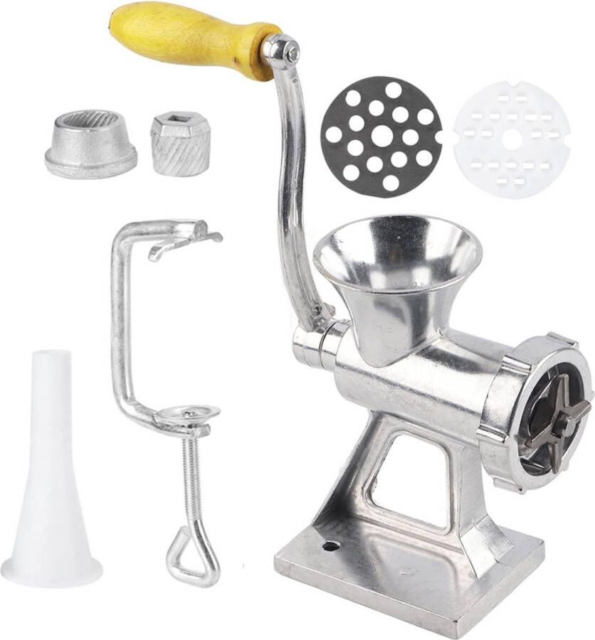 Handmatige Vleesmolen Aluminium Vlees Spice Grinder Keukengerei Duurzaam Slijtvast Ergonomisch Ontwerp Thuiskoks Vleesliefhebbers Vleeshakker - Foto 2