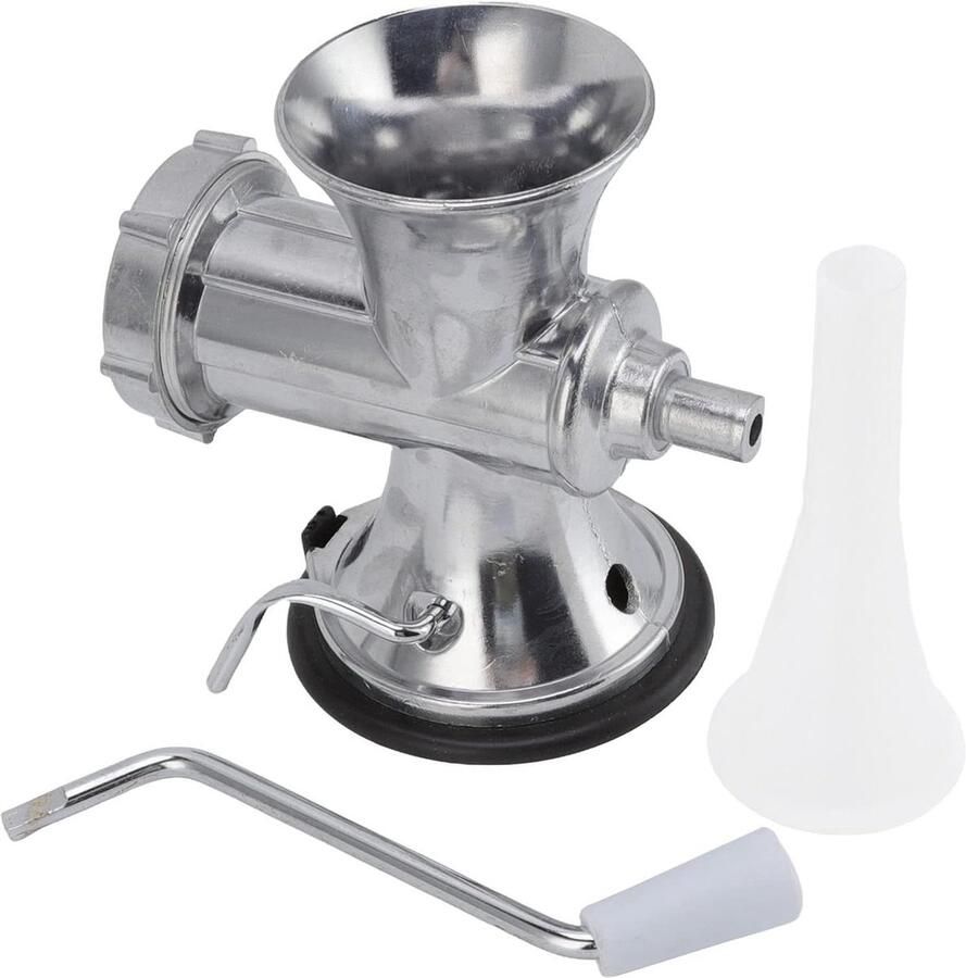 Handmatige Vleesmolen Gehaktmachine Keuken Zelf Gehakt Maken Duurzame Aluminiumlegering 16.5 cm Hoog Zilver