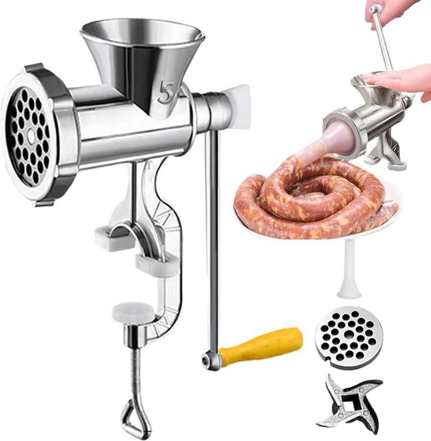 Handmatige Vleesmolen Gehaktmolen Worstmachine Zelf Gehakt Maken Afneembaar Ontwerp Klein Groot Meerkleurig