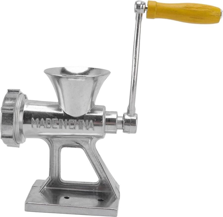 Handmatige Vleesmolen Keukenmachine Vlees Malen Robuuste Aluminiumlegering 17 x 17 x 8 cm Zilver