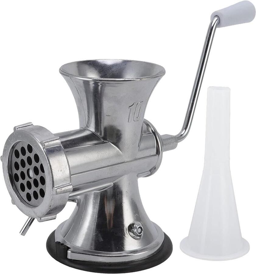 Handmatige Vleesmolen Keukenmolen Gehakt Verse Worst Maken Aluminium Legering 16.5cm Hoog Zilver