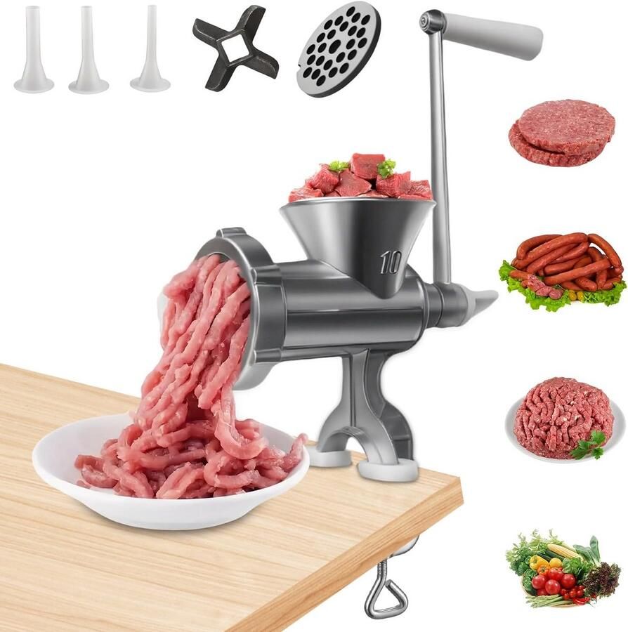 Handmatige Vleesmolen met Worstvultrechter Worstmaker voor Thuisgebruik
