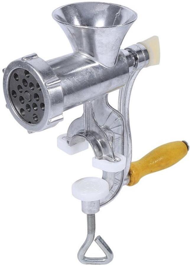 Handmatige vleesmolen van aluminiumlegering multifunctionele keukenmachine voor vlees het bereiden van gehakt worstjes en koekjes met verstelbare standaard