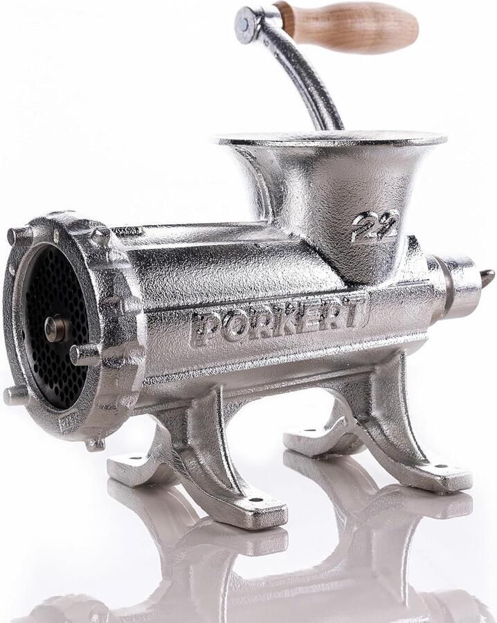 Handmatige Vleesmolen van Gietijzer met Mes en 4.5 mm Holle Schroef