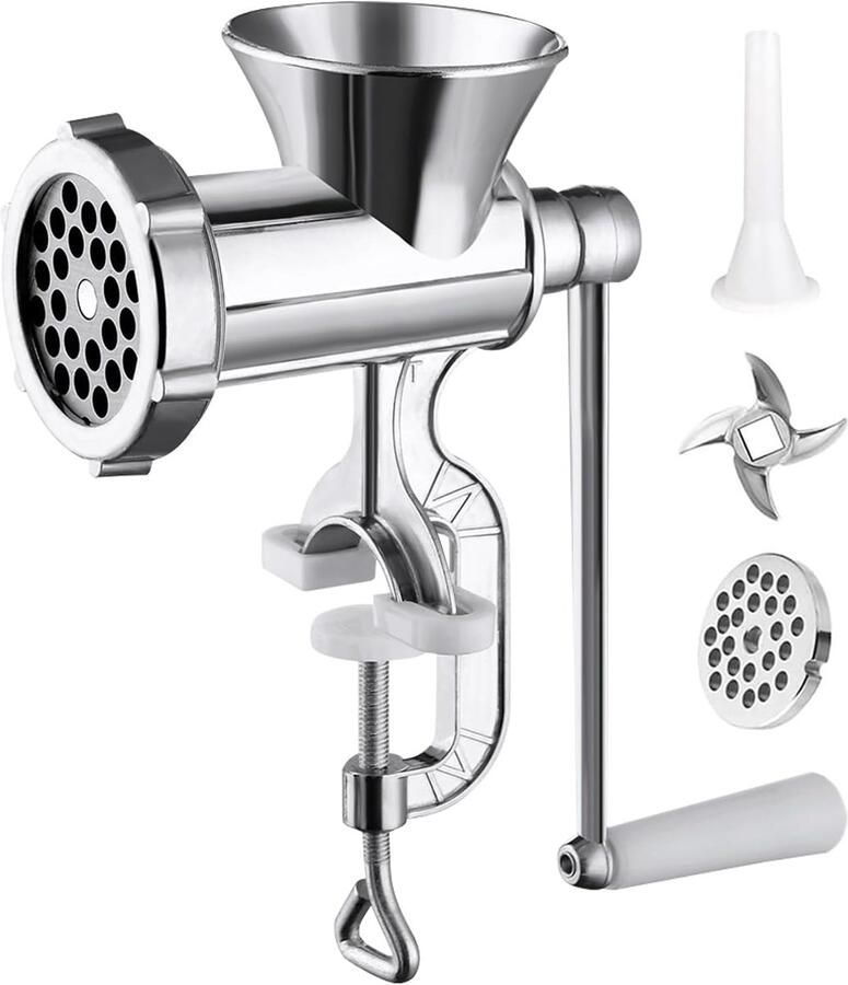 Handmatige Vleesmolen Voedselmolen Worstmaker Worst Vullen Aluminium Legering 23 x 14 x 8 cm