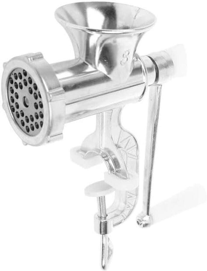Handmatige Vleesmolen voor Thuisgebruik Aluminium Molen met Gietijzeren Mes