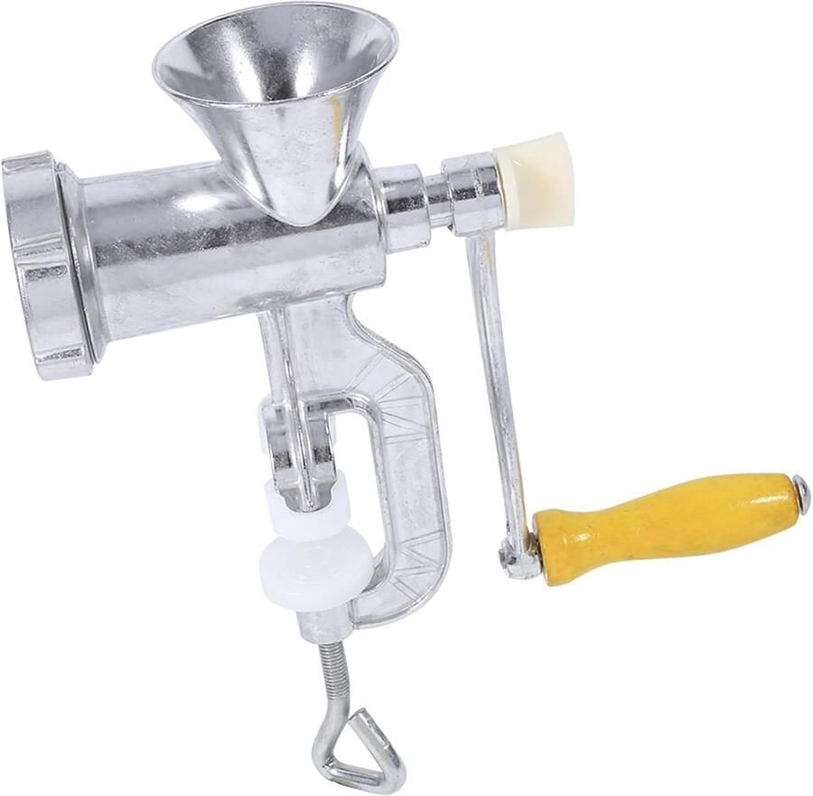 Handmatige Vleesmolen Worstmaker Keuken Gehakt Maken Tafelmontage Houder 22 x 14 x 9 cm Zilver