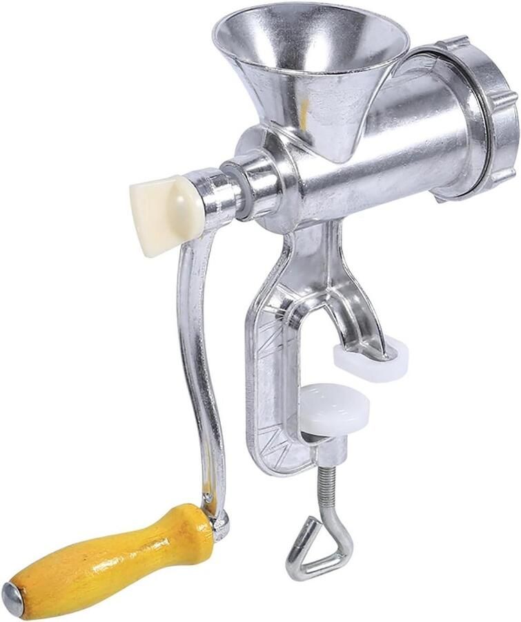 Handmatige Vleesmolen Worstmaker Keuken Zelf Gehakt Maken Duurzame Aluminiumlegering 22 cm Breed Zilver