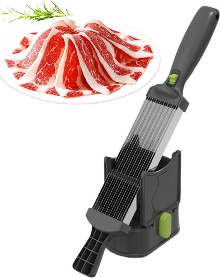 Handmatige Vleessnijder Vleesmolen Keuken Voedselverwerking Thuis Verstelbaar Snijden 34 x 12.5 x 8 cm