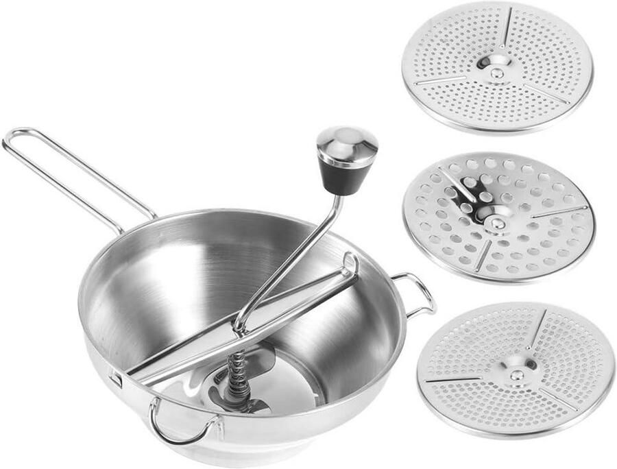 Handmatige Voedselhakker Keukenmixer Groente Snel Ingrediënten Maken 3 Verwisselbare Schijven 32 x 23 x 9 cm