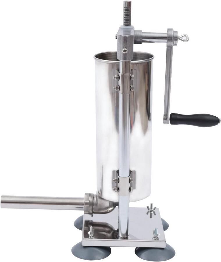 Handmatige Worstenvuller 3L Roestvrij Staal Inclusief 8 Vulbuizen