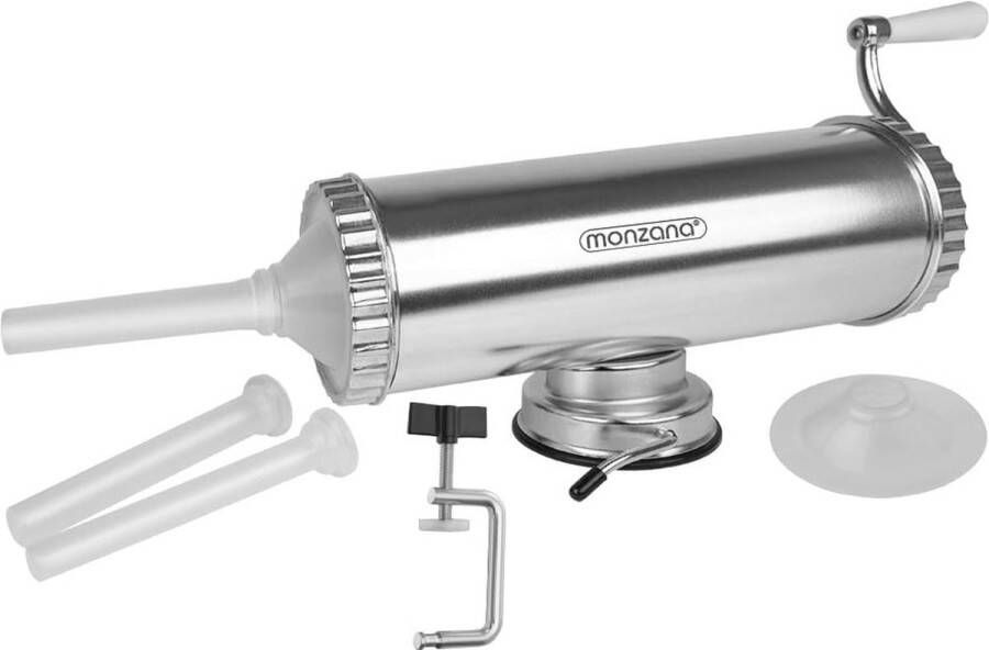 Handmatige Worstenvuller Aluminium Tafelklem met 3 Vulbuizen en 2 5 kg Vulcapaciteit