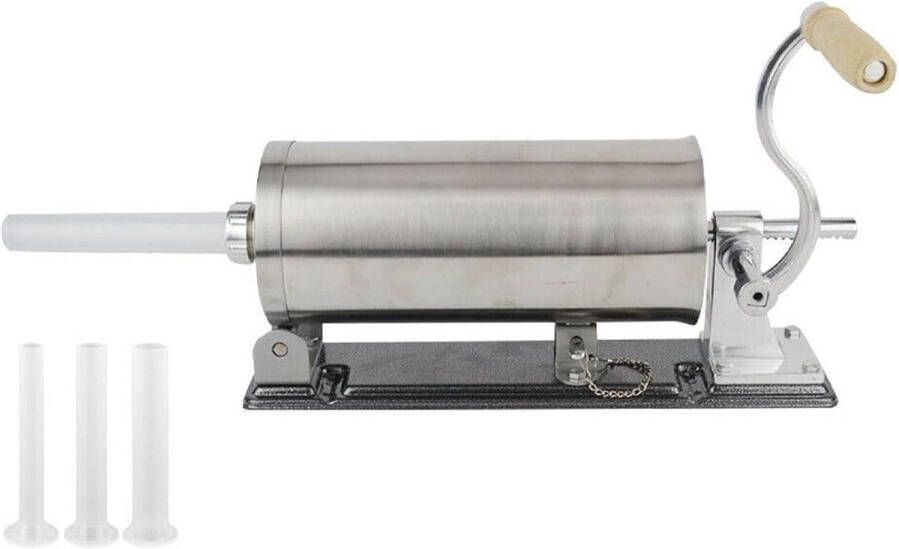 Handmatige worstmachine RVS worstvulmachine met 4 vulbuizen