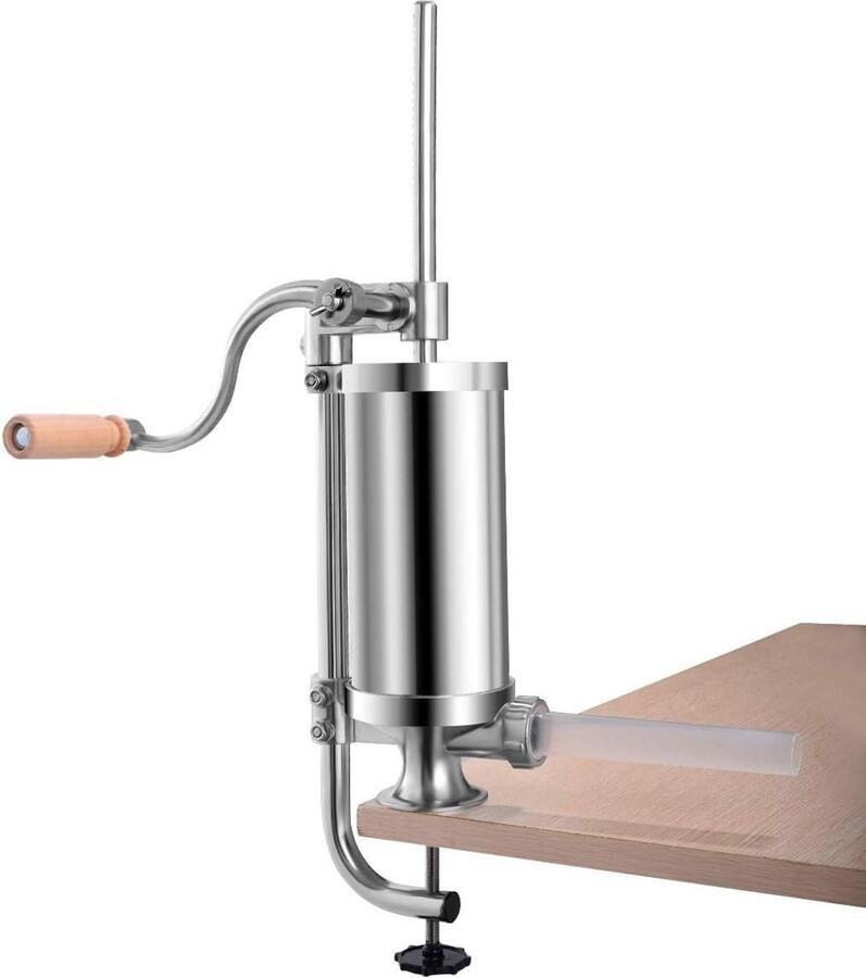 Handmatige Worstmachine van Roestvrij Staal met 4 Vulbuizen voor Thuisgebruik