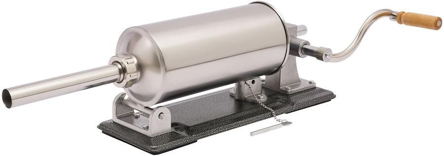 Handmatige Worstmaker 4L Zilver Roestvrij Staal 4 Liter Inhoud Keukenmachine Vleesvuller