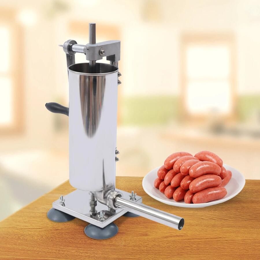 Handmatige Worstvuller Machine Verticale 3L Roestvrijstaal Vlees Vulmachine Worst Maker