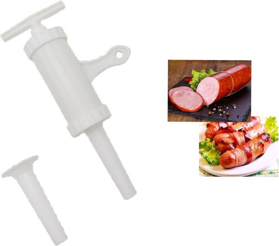 Handmatige Worstvulmachine voor Thuiskeuken met 2 Spuitmonden
