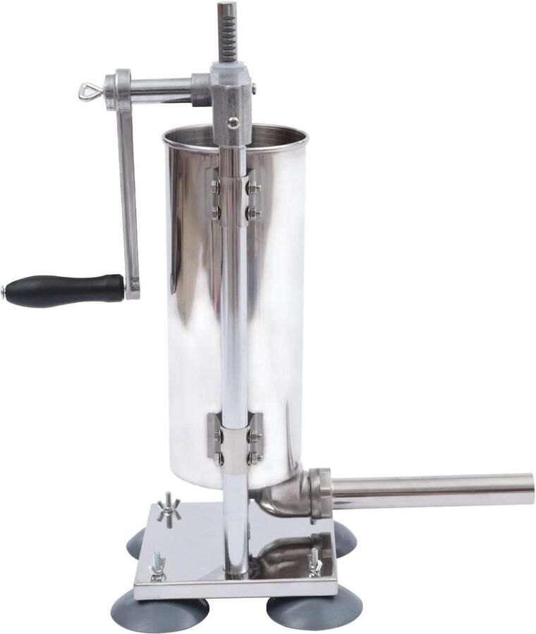 Handmatige Worstvulmachine Worstpers Worstmachine Thuis Worsten Maken Grote Capaciteit 3L 3 Liter Zilver