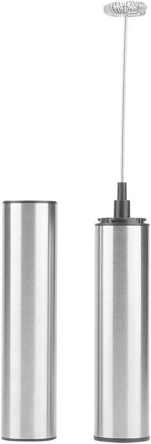 Handmelkopschuimer Keukenmixer Opschuimer Koffie Bereiden Dubbellaags Kop 25.5 cm Zilver