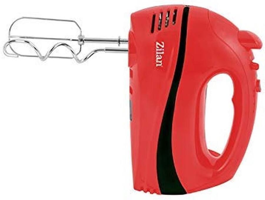Handmixer 300 W met 5 snelheden en turbo functie Rood