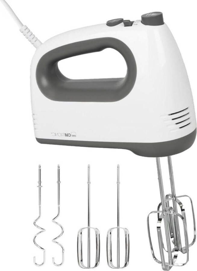 Handmixer 400 watt motor Turbostand 5 snelheidsstanden Vaatwasserbestendige garde en kneedhaak