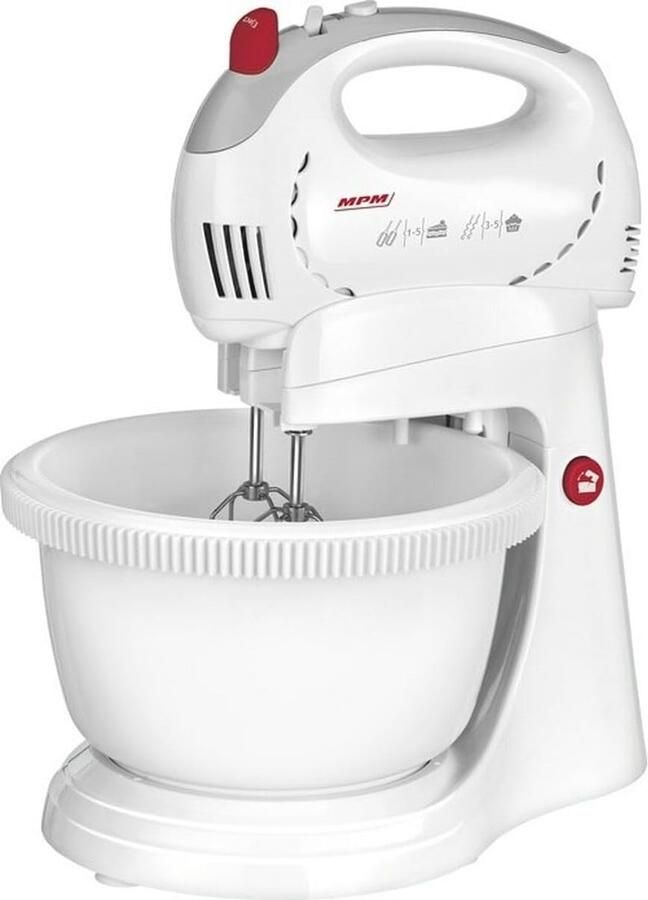 Handmixer 500W met roestvrijstalen kom 1 liter veelzijdige keukentool