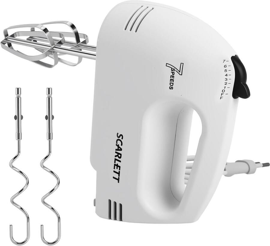 Handmixer 7-traps roestvrij staal accessoires vaatwasmachinebestendig ideaal voor bakken SnelShoppen