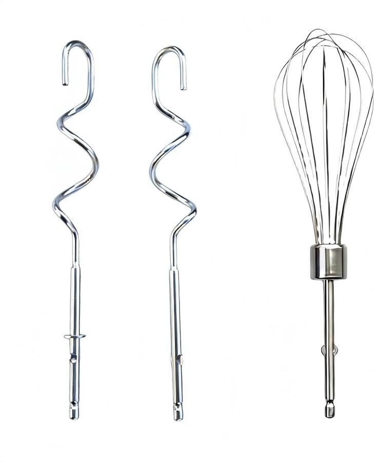 Handmixer Accessoireset met RVS Kneedhaak en Garde Ideaal voor Bakken en Roeren Hoogwaardige Keukenaccessoires voor Thuisgebruik Set van 3