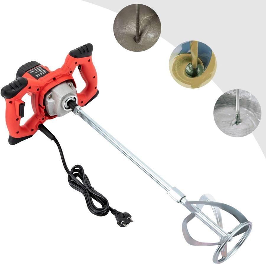 Handmixer Betonmixer 1500 W Vermogen 6 Snelheden 220 V Nylon Handvat Voor Cement En Verf