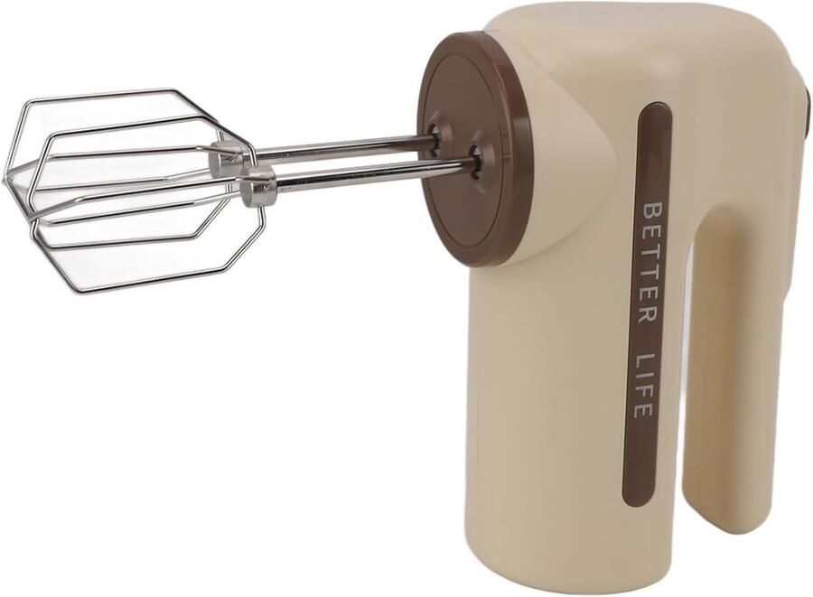 Handmixer Draadloos Keukenmixer Oplaadbaar Bakken en Koken 5 Snelheden Instelbaar 165 x 138 mm Khaki
