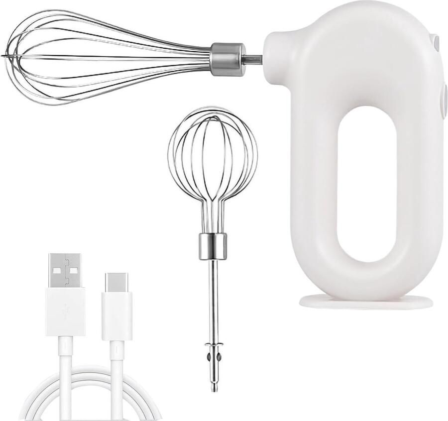 Handmixer draadloos Mini elektrische mixer 4 snelheden Ideaal voor het kloppen van eiwitten ShopVlot