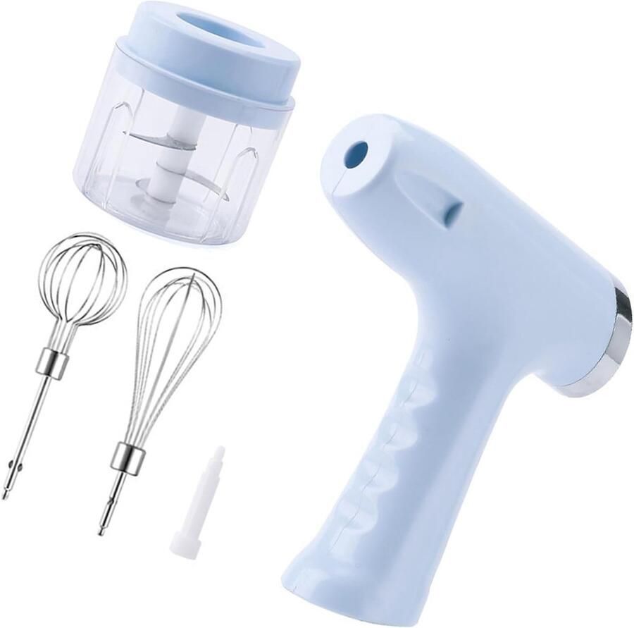 Handmixer Elektrisch Keukenmachine Klopper Efficiënt Mengen Compact Ontwerp 12x12 cm Blauw