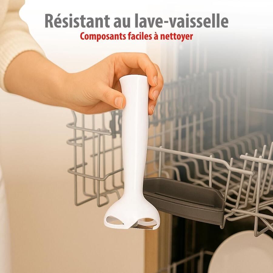 Handmixer Elektrisch Keukenmixer Staafmixer Gladde Sauzen Maken 400 Watt Vermogen 36 x 6 x 6 cm