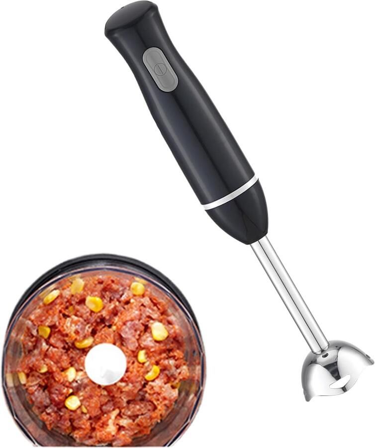 Handmixer Elektrisch Staafmixer Keuken Smoothies en Sauzen Roestvrij Staal 38 x 6.5 cm