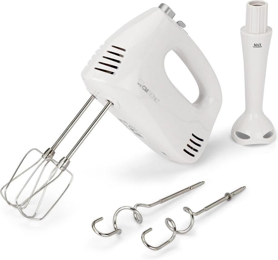 Handmixer en Staafmixer Keukenmixer Bakken en Koken 300 Watt Kracht 5 Snelheden Wit