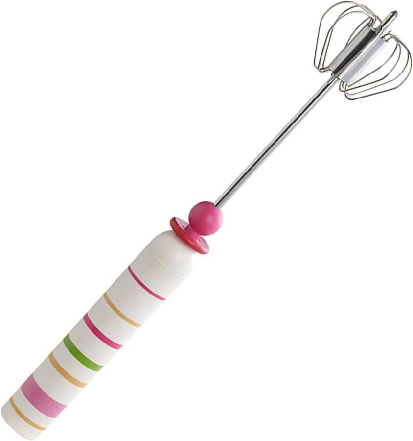 Handmixer Garde Eierklopper Mixer Beslag Maken Semi-automatisch 31 cm Zilver