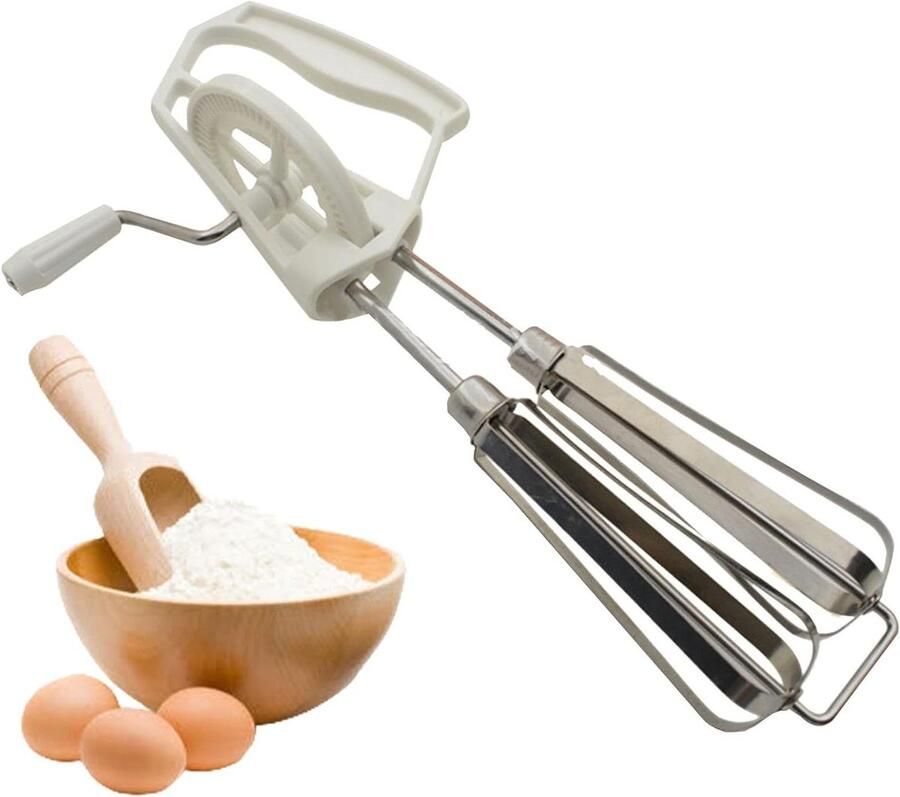 Handmixer Garde garde Beslag Maken Dubbele Mixkoppen 25 cm Wit
