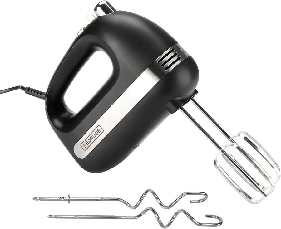 Handmixer Keukenmixer Bakken en koken 5 snelheden met turbo 400W vermogen Zwart