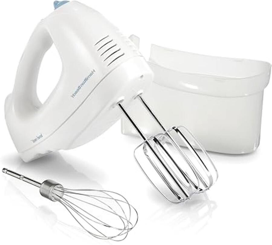 Handmixer Keukenmixer Bakken en Koken 6 Snelheden 250 Watt Wit