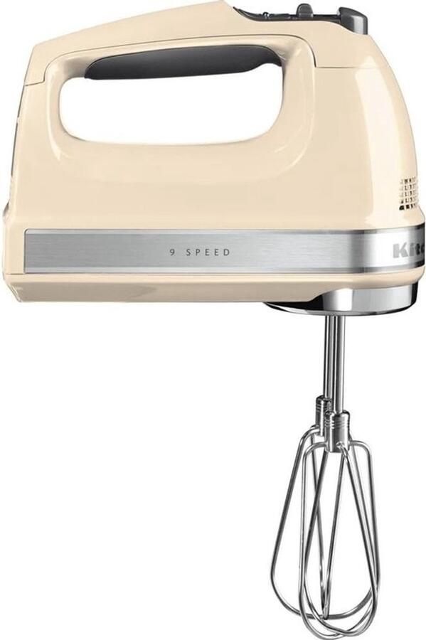 Handmixer Keukenmixer Bakken en Koken 9 Snelheden Digitaal 85 Watt Amandelwit