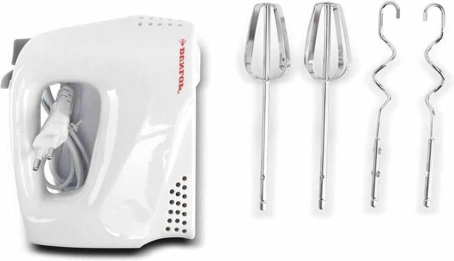 Handmixer Keukenmixer Bakken en Koken Vijf snelheden 1 meter snoer Wit