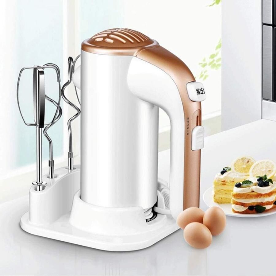 Handmixer Keukenmixer Bakken en mengen 5 snelheden 200W Wit