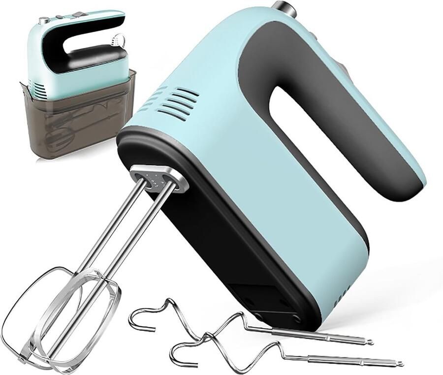 Handmixer Keukenmixer Bakken en Mixen 5 Snelheden Instelbaar 300 Watt Zilver